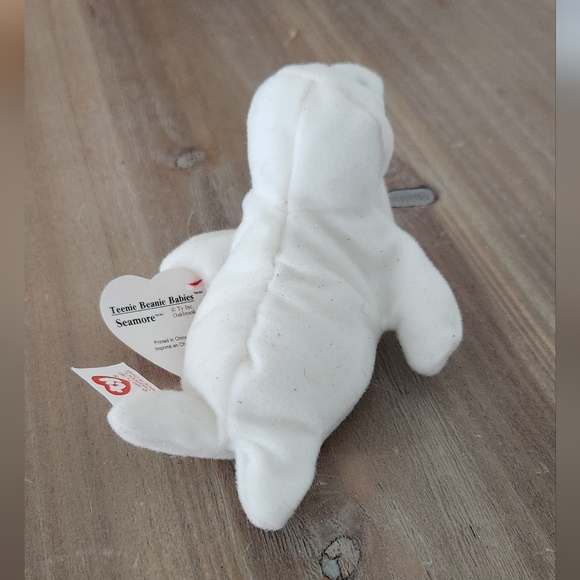 🤍 Ty Beanie Baby “Seamore” Seal Set – 1993 Beanie & Teenie Pair, Excellent Cond - Picture 14 of 15